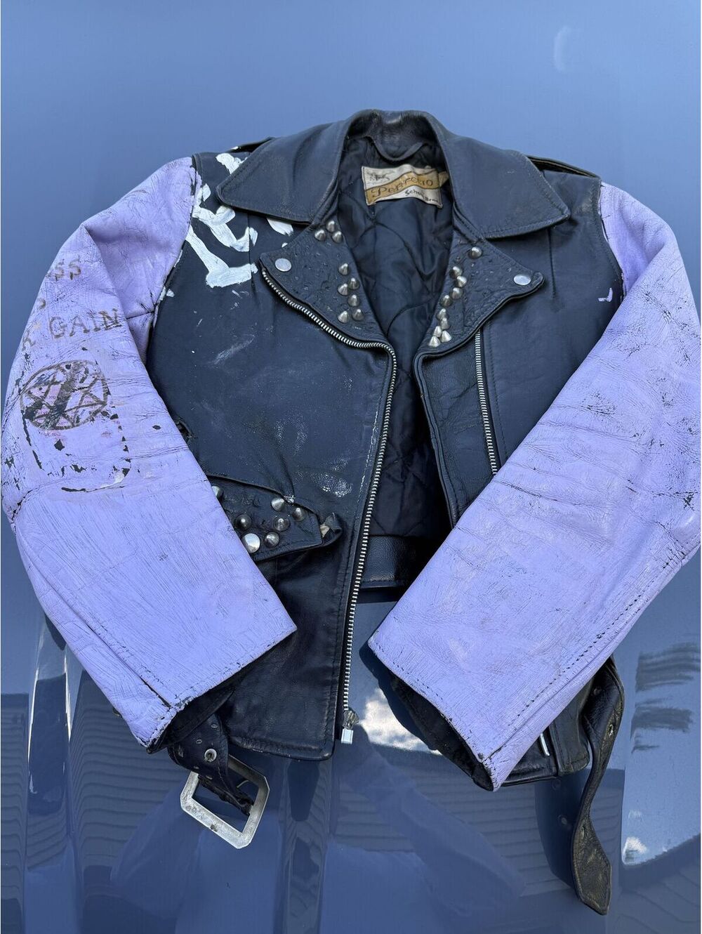 Vintage 80s Custom Schott Perfecto Leather Jacket